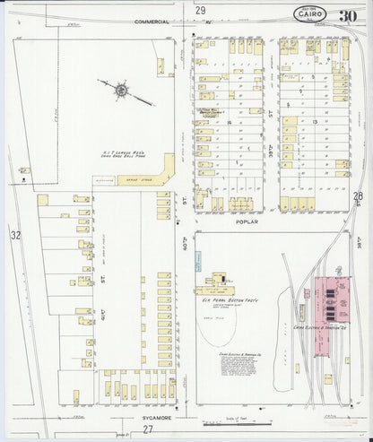 Sanborn Fire Insurance Map from Cairo, Alexander County, Illinois (1914), Sheet #0030 - Complete Map Set gallery image, historic Sanborn map, vintage wall art, Illinois Illinois