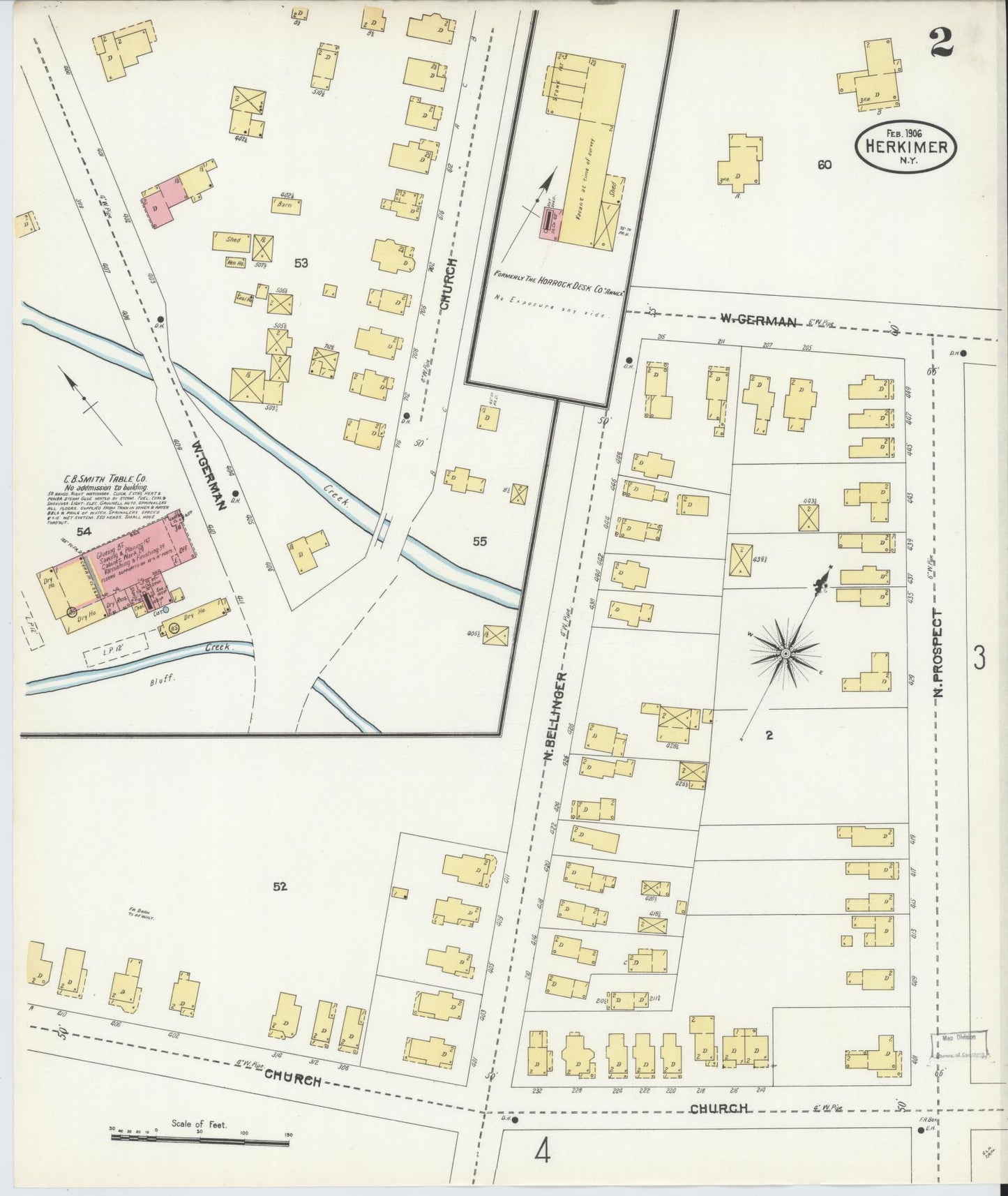 Sanborn Fire Insurance Map from Herkimer, Herkimer County, New York (1906), Sheet #0002 - Complete Map Set gallery image, historic Sanborn map, vintage wall art, New York New York