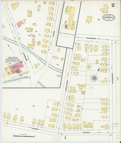 Sanborn Fire Insurance Map from Herkimer, Herkimer County, New York (1906), Sheet #0002 - Complete Map Set gallery image, historic Sanborn map, vintage wall art, New York New York