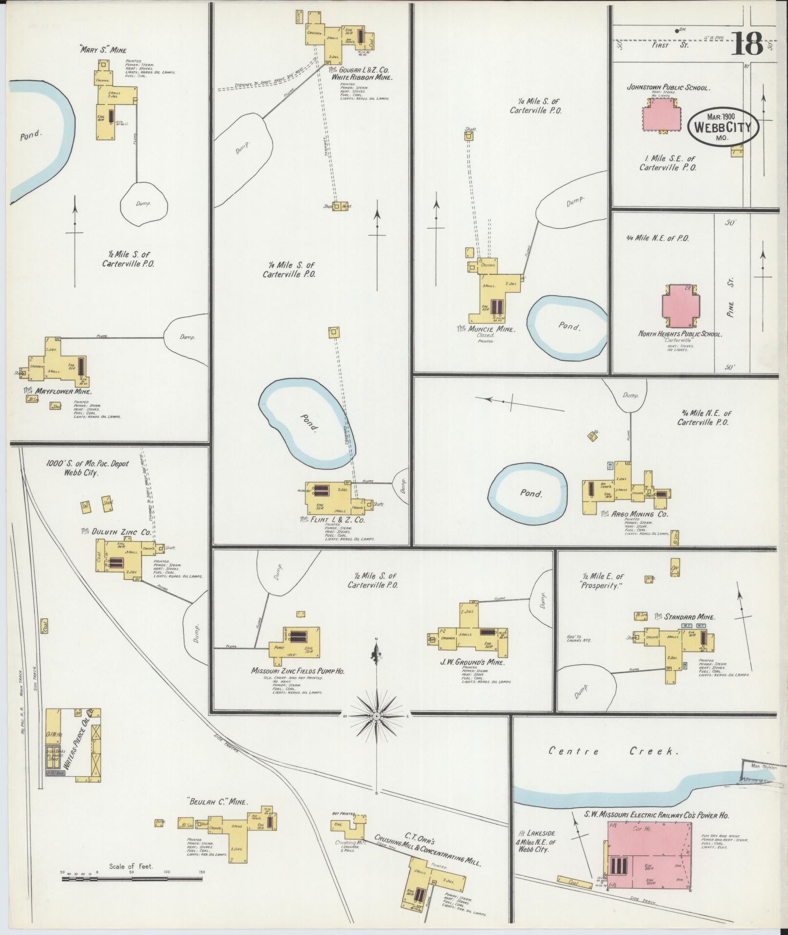 Sanborn Fire Insurance Map from Webb City, Jasper County, Missouri (1900), Sheet #0018 - Complete Map Set gallery image, historic Sanborn map, vintage wall art, Missouri Missouri