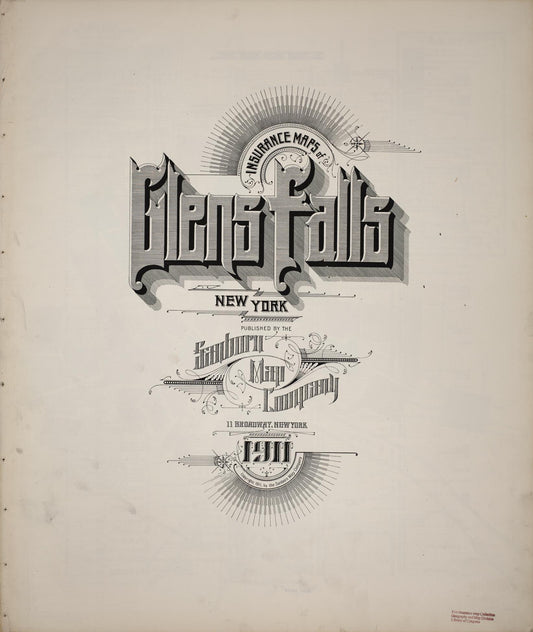 Sanborn Fire Insurance Map from Glens Falls, Warren County, New York. (1911) – Historic Sanborn Fire Insurance Map Print
