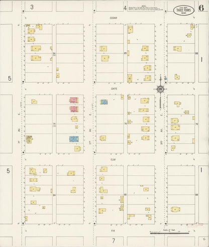 Sanborn Fire Insurance Map from Three Forks, Gallatin County, Montana (1914), Sheet #0006 - Complete Map Set gallery image, historic Sanborn map, vintage wall art, Montana Montana
