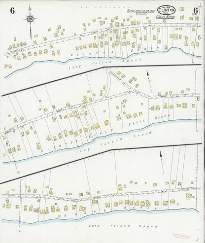 Sanborn Fire Insurance Map from Clinton, Middlesex County, Connecticut (1924), Sheet #0006 - Complete Map Set gallery image, historic Sanborn map, vintage wall art, Connecticut Connecticut
