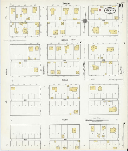 Sanborn Fire Insurance Map from Mexia, Limestone County, Texas (1921), Sheet #0010 - Complete Map Set gallery image, historic Sanborn map, vintage wall art, Texas Texas