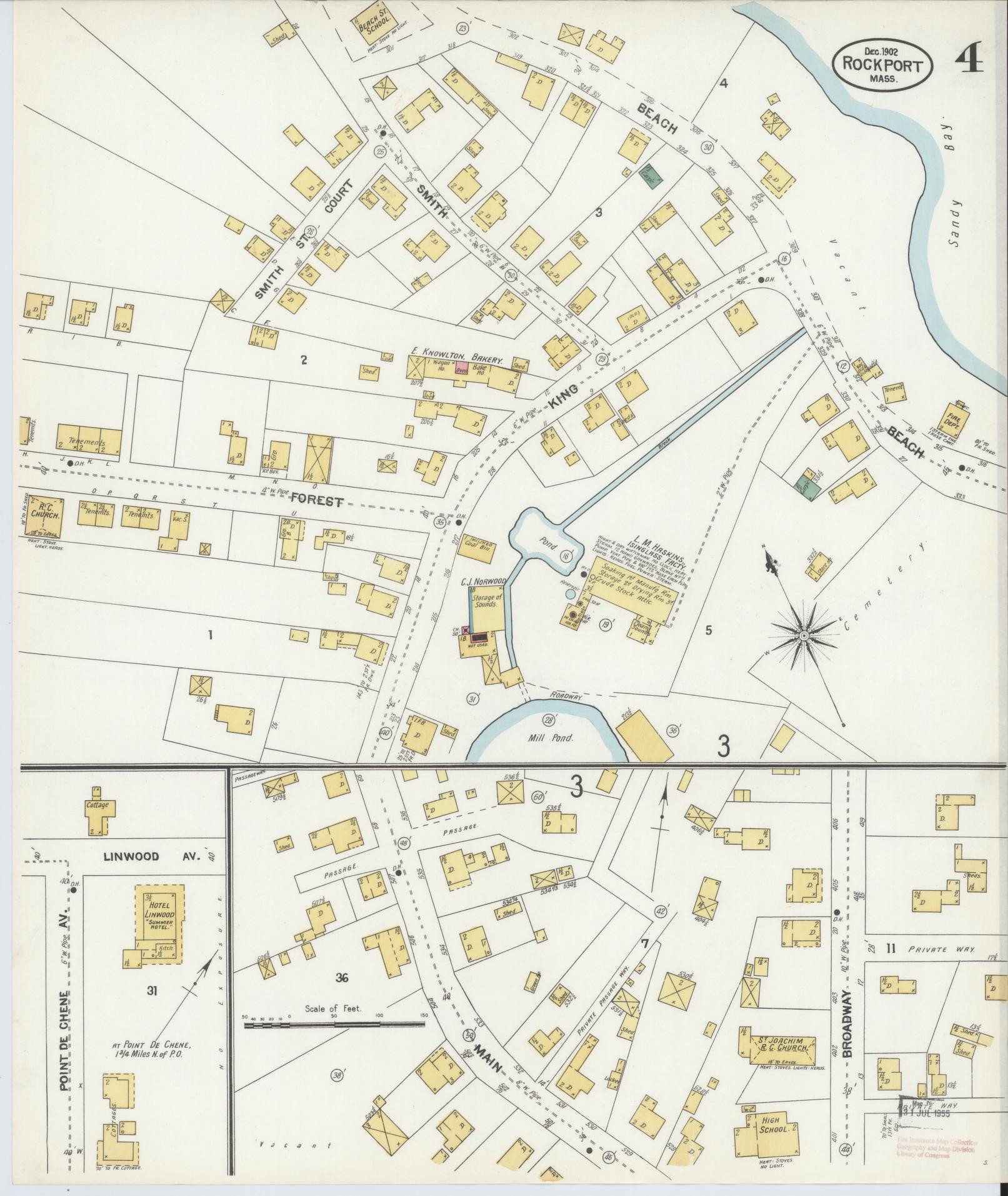 Sanborn Fire Insurance Map from Rockport, Essex County, Massachusetts (1902), Sheet #0004 - Complete Map Set gallery image, historic Sanborn map, vintage wall art, Massachusetts Massachusetts