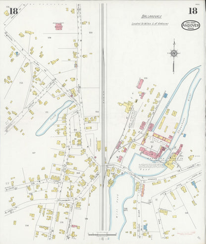 Sanborn Fire Insurance Map from Andover, Essex County, Massachusetts (1930), Sheet #0018 - Complete Map Set gallery image, historic Sanborn map, vintage wall art, Massachusetts Massachusetts