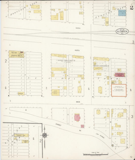 Sanborn Fire Insurance Map from Glenrock, Converse County, Wyoming (1918), Sheet #0002 - Historic Sanborn Fire Insurance Map Print, vintage old map wall art, antique decor, genealogy gift, Wyoming Wyoming map