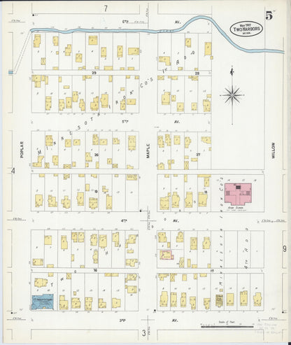 Sanborn Fire Insurance Map from Two Harbors, Lake County, Minnesota (1907), Sheet #0005 - Historic Sanborn Fire Insurance Map Print, vintage old map wall art, antique decor, genealogy gift, Minnesota Minnesota map