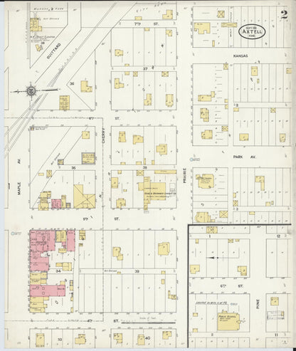 Sanborn Fire Insurance Map from Axtell, Marshall County, Kansas (1911), Sheet #0002 - Complete Map Set gallery image, historic Sanborn map, vintage wall art, Kansas Kansas