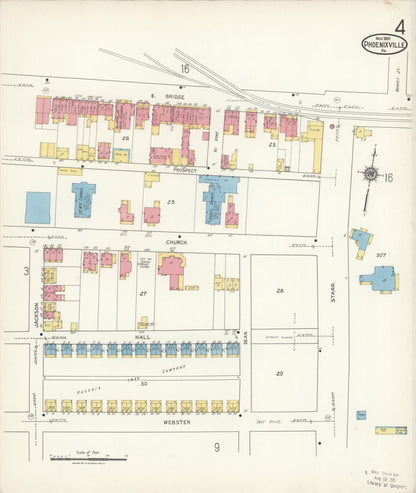 Sanborn Fire Insurance Map from Phoenixville, Chester County, Pennsylvania (1921), Sheet #0004 - Complete Map Set gallery image, historic Sanborn map, vintage wall art, Pennsylvania Pennsylvania