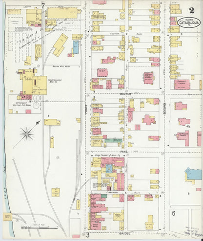 Sanborn Fire Insurance Map from Catasauqua, Lehigh County, Pennsylvania (1902), Sheet #0002 - Complete Map Set gallery image, historic Sanborn map, vintage wall art, Pennsylvania Pennsylvania