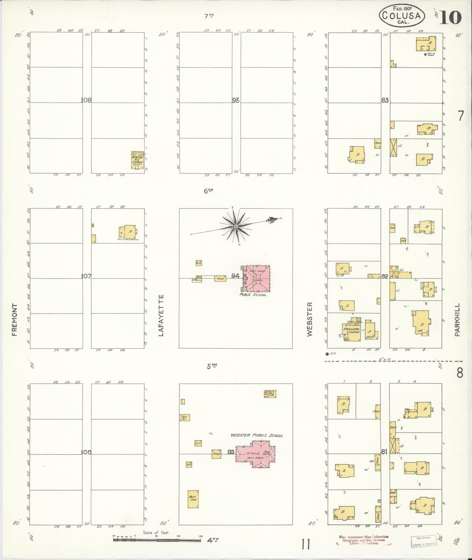 Sanborn Fire Insurance Map from Colusa, Colusa County, California (1907), Sheet #0010 - Complete Map Set gallery image, historic Sanborn map, vintage wall art, California California