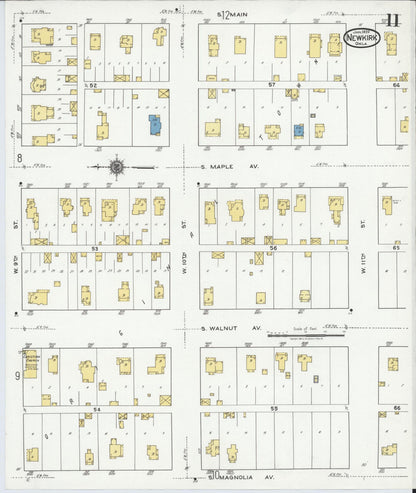 Sanborn Fire Insurance Map from Newkirk, Kay County, Oklahoma (1920), Sheet #0011 - Complete Map Set gallery image, historic Sanborn map, vintage wall art, Oklahoma Oklahoma