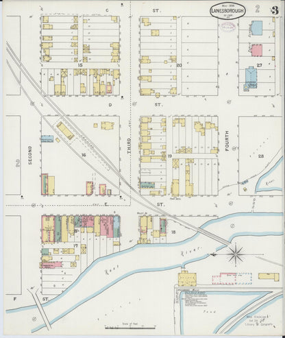 Sanborn Fire Insurance Map from Lanesboro, Fillmore County, Minnesota (1894), Sheet #0003 - Complete Map Set gallery image, historic Sanborn map, vintage wall art, Minnesota Minnesota
