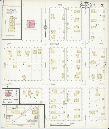 Sanborn Fire Insurance Map from Mason City, Mason County, Illinois (1914), Sheet #0002 - Complete Map Set gallery image, historic Sanborn map, vintage wall art, Illinois Illinois