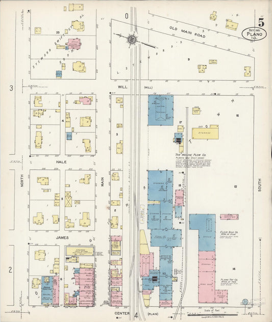 Sanborn Fire Insurance Map from Plano, Kendall County, Illinois (1921), Sheet #0005 - Historic Sanborn Fire Insurance Map Print, vintage old map wall art, antique decor, genealogy gift, Illinois Illinois map
