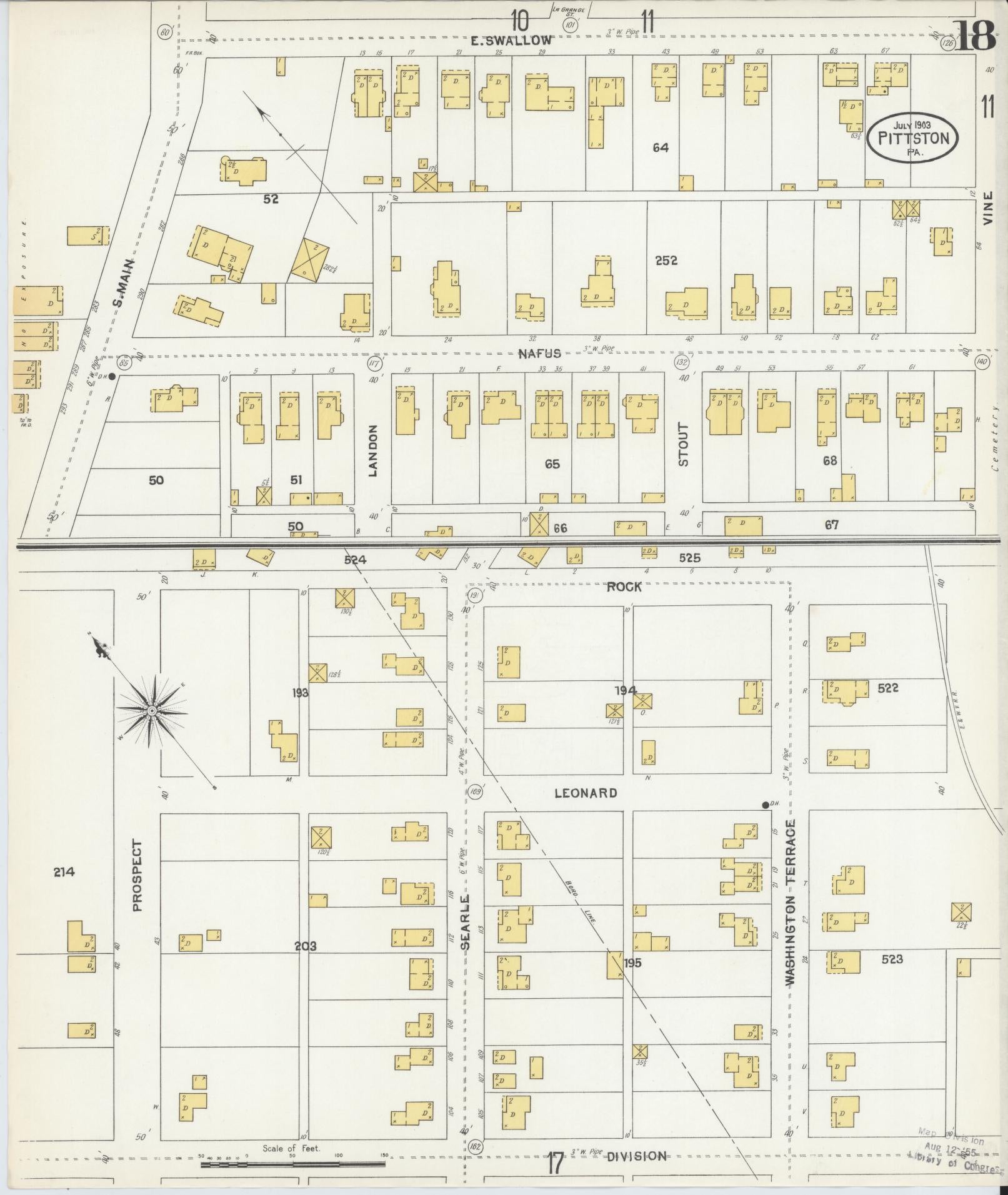 Sanborn Fire Insurance Map from Pittston, Luzerne County, Pennsylvania (1903), Sheet #0018 - Complete Map Set gallery image, historic Sanborn map, vintage wall art, Pennsylvania Pennsylvania