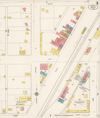 Sanborn Fire Insurance Map from Shelley, Bingham County, Idaho (1921), Sheet #0003 - Complete Map Set gallery image, historic Sanborn map, vintage wall art, Idaho Idaho