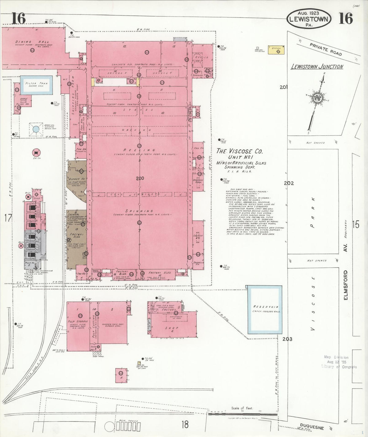 Sanborn Fire Insurance Map from Lewistown, Mifflin County, Pennsylvania (1923), Sheet #0016 - Complete Map Set gallery image, historic Sanborn map, vintage wall art, Pennsylvania Pennsylvania
