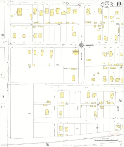 Sanborn Fire Insurance Map from Coeur D'alene, Kootenai County, Idaho (1921), Sheet #0019 - Complete Map Set gallery image, historic Sanborn map, vintage wall art, Idaho Idaho