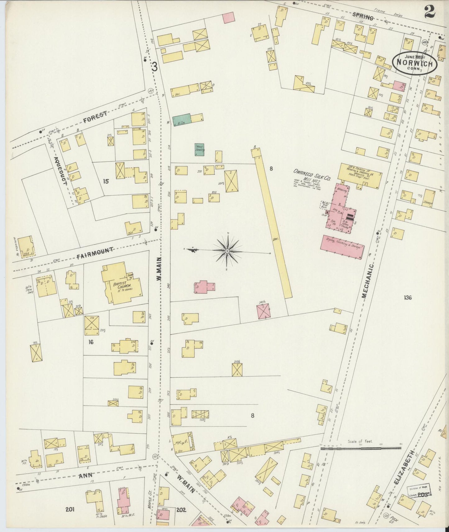 Sanborn Fire Insurance Map from Norwich, New London County, Connecticut (1897), Sheet #0002 - Complete Map Set gallery image, historic Sanborn map, vintage wall art, Connecticut Connecticut