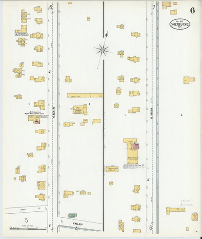 Sanborn Fire Insurance Map from Sherburne, Chenango County, New York (1900), Sheet #0006 - Complete Map Set gallery image, historic Sanborn map, vintage wall art, New York New York