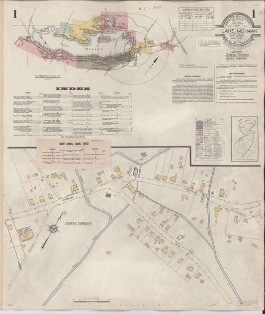 Sanborn Fire Insurance Map from Lake Mohawk, Sussex County, New Jersey. (1942) – Historic Sanborn Fire Insurance Map Print