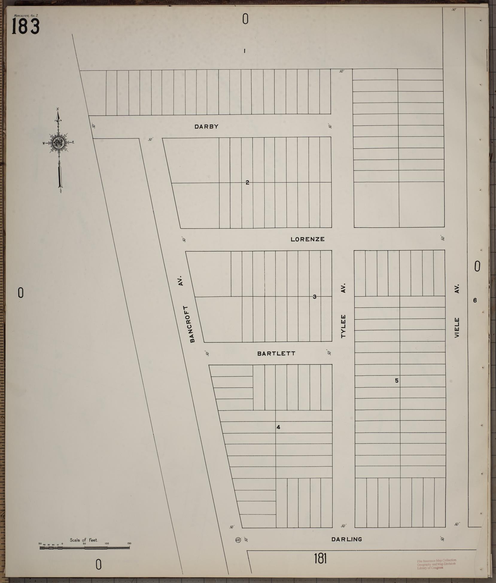 Sanborn Fire Insurance Map from Worcester, Worcester County, Massachusetts (1910), Sheet #0183 - Complete Map Set gallery image, historic Sanborn map, vintage wall art, Massachusetts Massachusetts