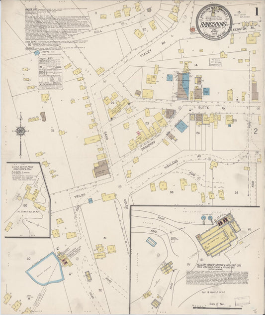 Sanborn Fire Insurance Map from Randsburg, Kern County, California. (1917) – Historic Sanborn Fire Insurance Map Print