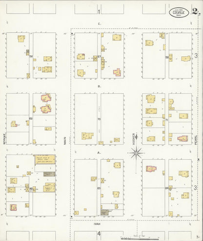 Sanborn Fire Insurance Map from Colville, Stevens County, Washington (1908), Sheet #0002 - Complete Map Set gallery image, historic Sanborn map, vintage wall art, Washington Washington