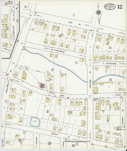 Sanborn Fire Insurance Map from Nyack, Rockland County, New York. (1919), Sheet #0012