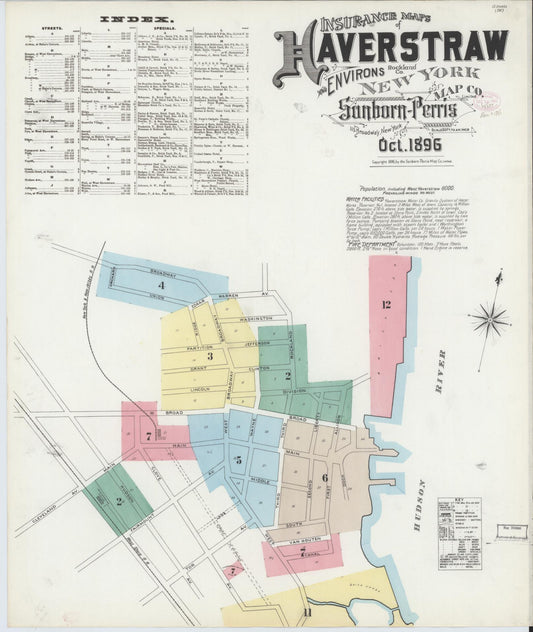Sanborn Fire Insurance Map from Haverstraw, Rockland County, New York. (1896) – Historic Sanborn Fire Insurance Map Print