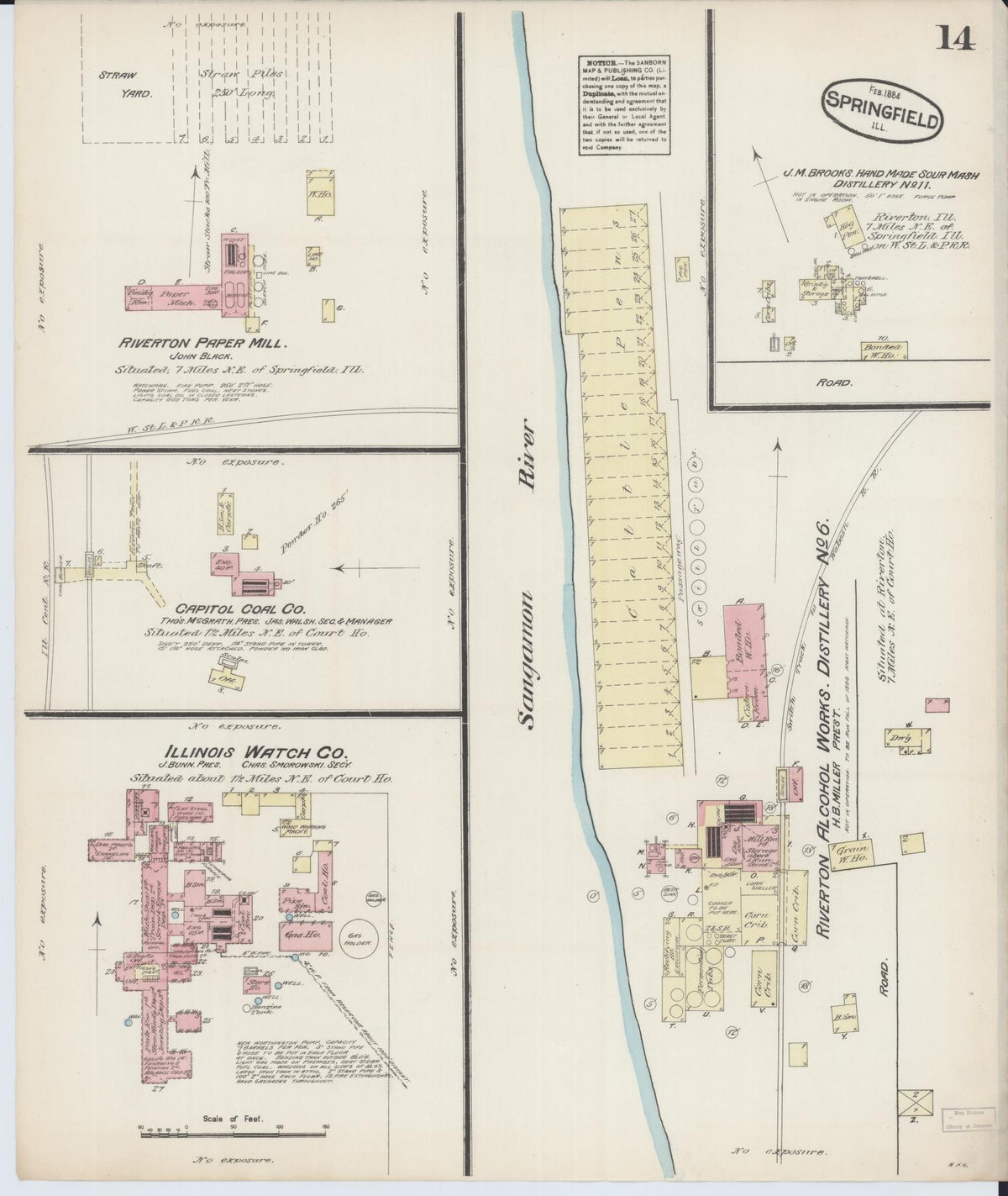 Sanborn Fire Insurance Map from Springfield, Sangamon County, Illinois (1884), Sheet #0014 - Complete Map Set gallery image, historic Sanborn map, vintage wall art, Illinois Illinois