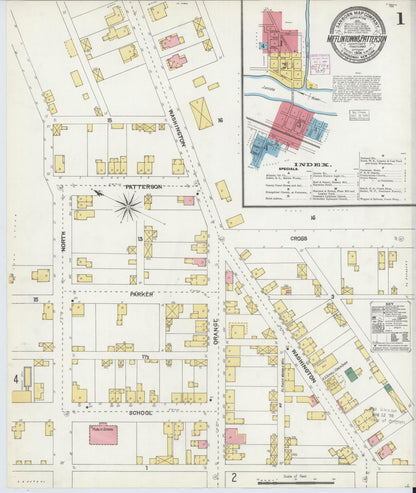 Sanborn Fire Insurance Map from Mifflintown, Juniata County, Pennsylvania (1904), Sheet #0001 - Historic Sanborn Fire Insurance Map Print, vintage old map wall art, antique decor, genealogy gift, Pennsylvania Pennsylvania map