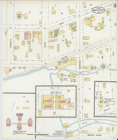 Sanborn Fire Insurance Map from Smethport, McKean County, Pennsylvania (1898), Sheet #0003 - Complete Map Set gallery image, historic Sanborn map, vintage wall art, Pennsylvania Pennsylvania