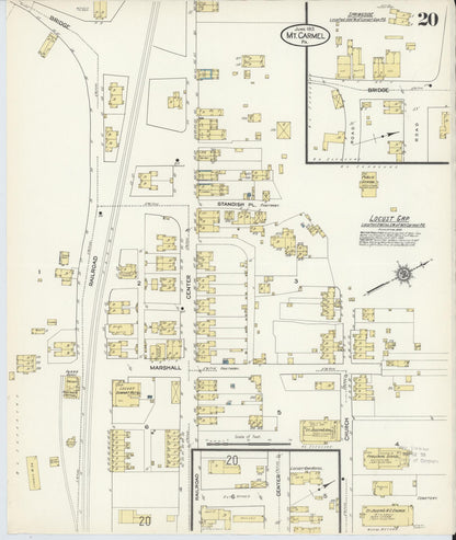 Sanborn Fire Insurance Map from Mount Carmel, Northumberland County, Pennsylvania (1913), Sheet #0020 - Complete Map Set gallery image, historic Sanborn map, vintage wall art, Pennsylvania Pennsylvania