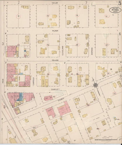 Sanborn Fire Insurance Map from Mount Angel, Marion County, Oregon (1931), Sheet #0005 - Complete Map Set gallery image, historic Sanborn map, vintage wall art, Oregon Oregon