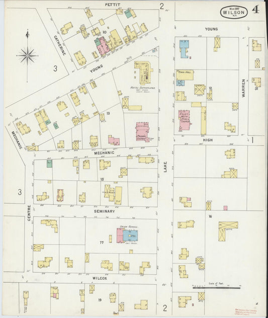 Sanborn Fire Insurance Map from Wilson, Niagara County, New York (1897), Sheet #0004 - Historic Sanborn Fire Insurance Map Print, vintage old map wall art, antique decor, genealogy gift, New York New York map