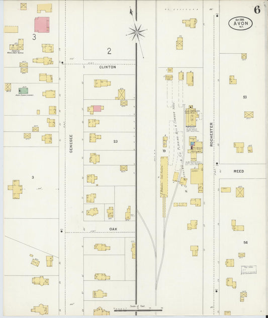 Sanborn Fire Insurance Map from Avon, Livingston County, New York (1898), Sheet #0006 - Historic Sanborn Fire Insurance Map Print, vintage old map wall art, antique decor, genealogy gift, New York New York map