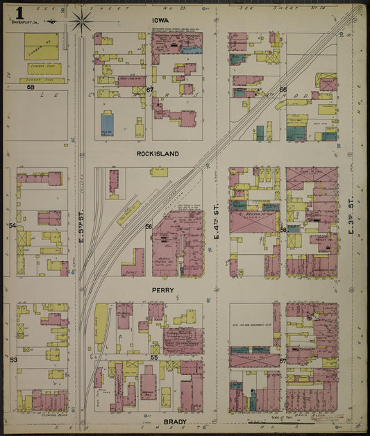 Sanborn Fire Insurance Map from Davenport, Scott County, Iowa. (1892) – Map View