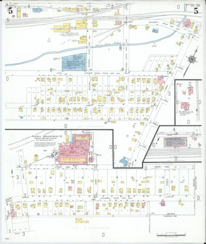 Sanborn Fire Insurance Map from Leetonia, Columbiana County, Ohio (1950), Sheet #0005 - Complete Map Set gallery image, historic Sanborn map, vintage wall art, Ohio Ohio
