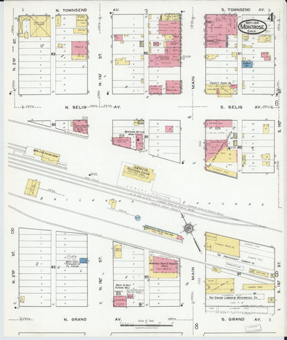 Sanborn Fire Insurance Map from Montrose, Montrose County, Colorado (1919), Sheet #0004 - Complete Map Set gallery image, historic Sanborn map, vintage wall art, Colorado Colorado