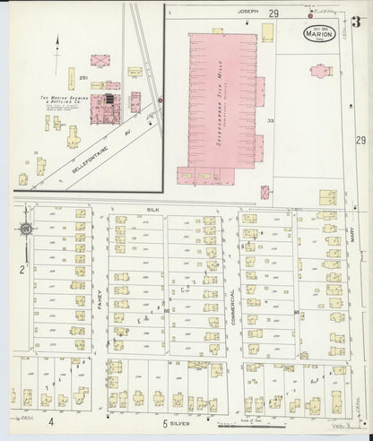 Sanborn Fire Insurance Map from Marion, Marion County, Ohio (1914), Sheet #0003 - Complete Map Set gallery image, historic Sanborn map, vintage wall art, Ohio Ohio