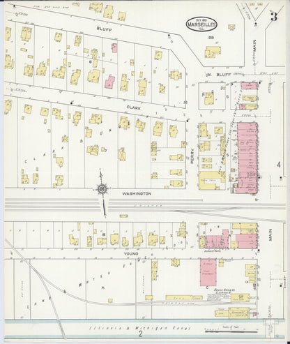 Sanborn Fire Insurance Map from Marseilles, La Salle County, Illinois (1913), Sheet #0003 - Complete Map Set gallery image, historic Sanborn map, vintage wall art, Illinois Illinois