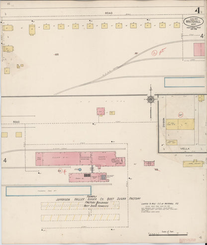 Sanborn Fire Insurance Map from Whitehall, Jefferson County, Montana (1927), Sheet #0004 - Complete Map Set gallery image, historic Sanborn map, vintage wall art, Montana Montana