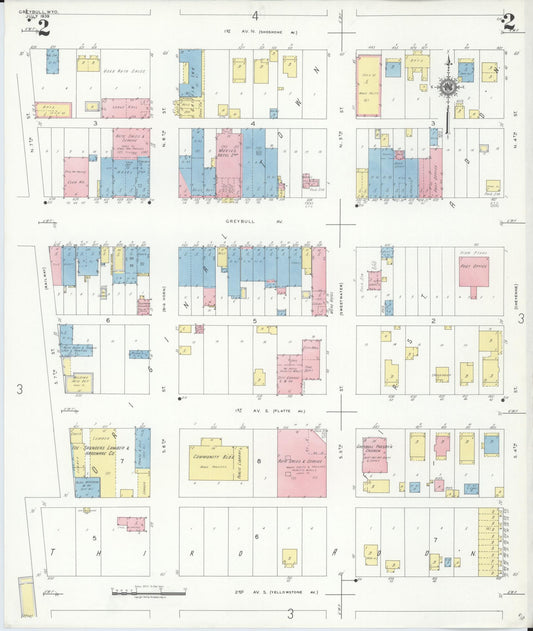 Sanborn Fire Insurance Map from Greybull, Big Horn County, Wyoming (1939), Sheet #0002 - Historic Sanborn Fire Insurance Map Print, vintage old map wall art, antique decor, genealogy gift, Wyoming Wyoming map