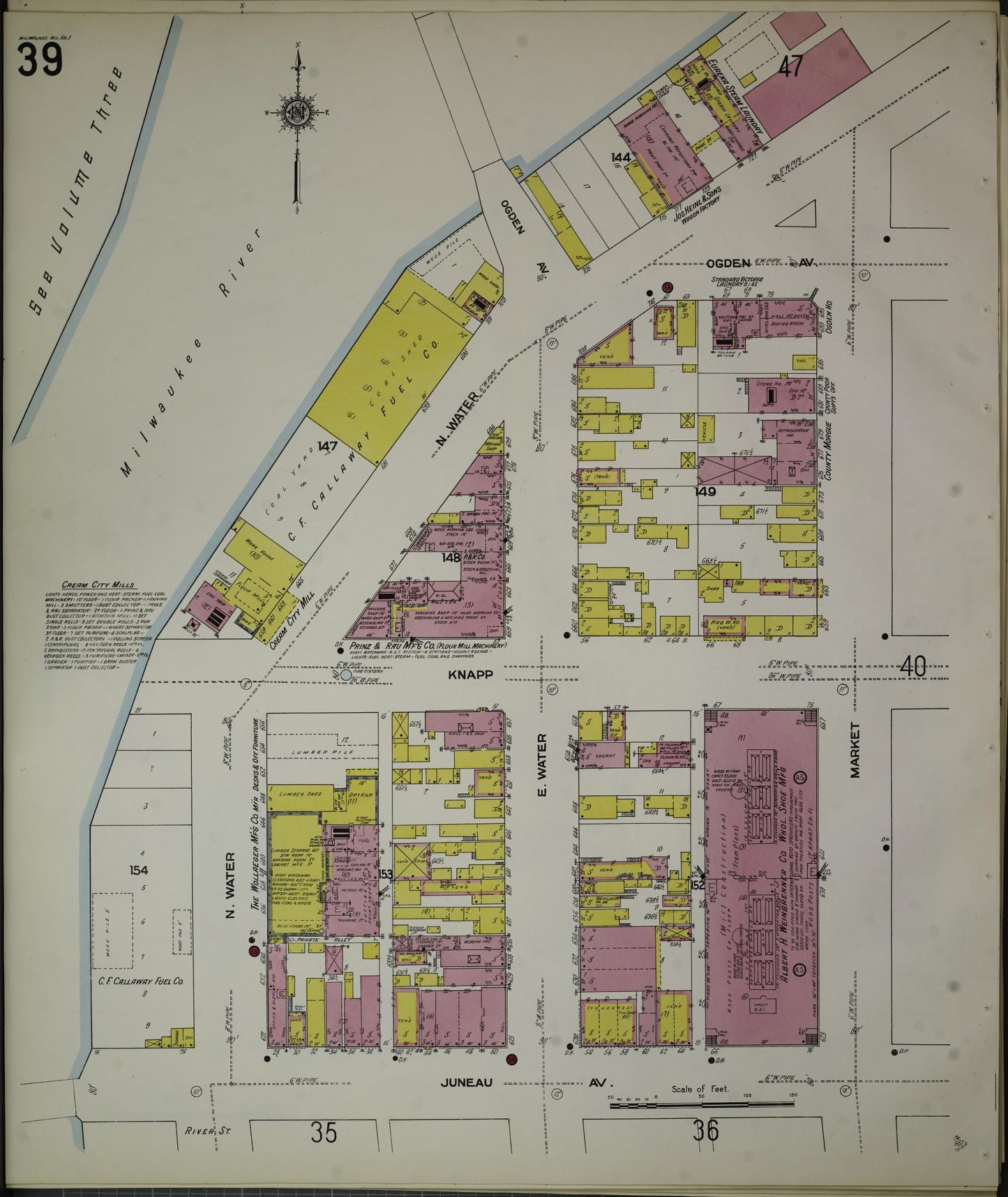 Sanborn Fire Insurance Map from Milwaukee, Milwaukee County, Wisconsin (1910), Sheet #0039 - Historic Sanborn Fire Insurance Map Print, vintage old map wall art, antique decor, genealogy gift, Wisconsin Wisconsin map