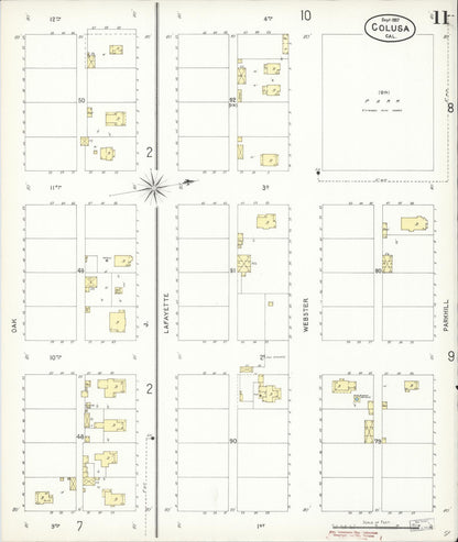 Sanborn Fire Insurance Map from Colusa, Colusa County, California (1897), Sheet #0011 - Historic Sanborn Fire Insurance Map Print, vintage old map wall art, antique decor, genealogy gift, California California map