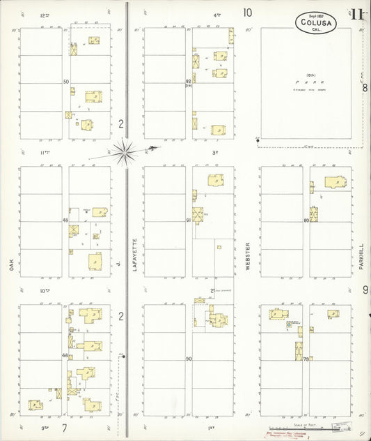 Sanborn Fire Insurance Map from Colusa, Colusa County, California (1897), Sheet #0011 - Historic Sanborn Fire Insurance Map Print, vintage old map wall art, antique decor, genealogy gift, California California map