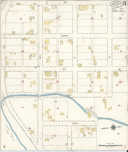 Sanborn Fire Insurance Map from Mill City, Linn And Marion Counties, Oregon (1931), Sheet #0005 - Complete Map Set gallery image, historic Sanborn map, vintage wall art, Oregon Oregon